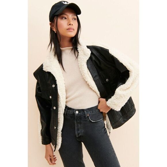 BLANK NYC Fresh Air Vegan Leather Jacket Size M - Picture 2 of 10